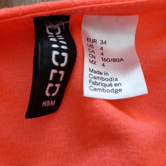 H&M Hot Pink Mini Dress Size 4 - Picture 6 of 6